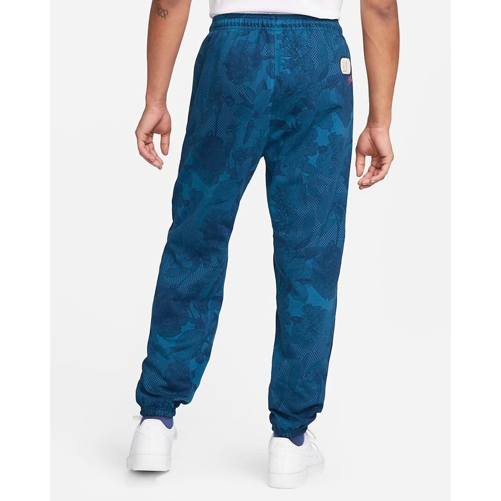 Nike Dri-FIT Standard Issue Men's Basketball Joggers Floral Camo Blue Size Small - Picture 2 of 10